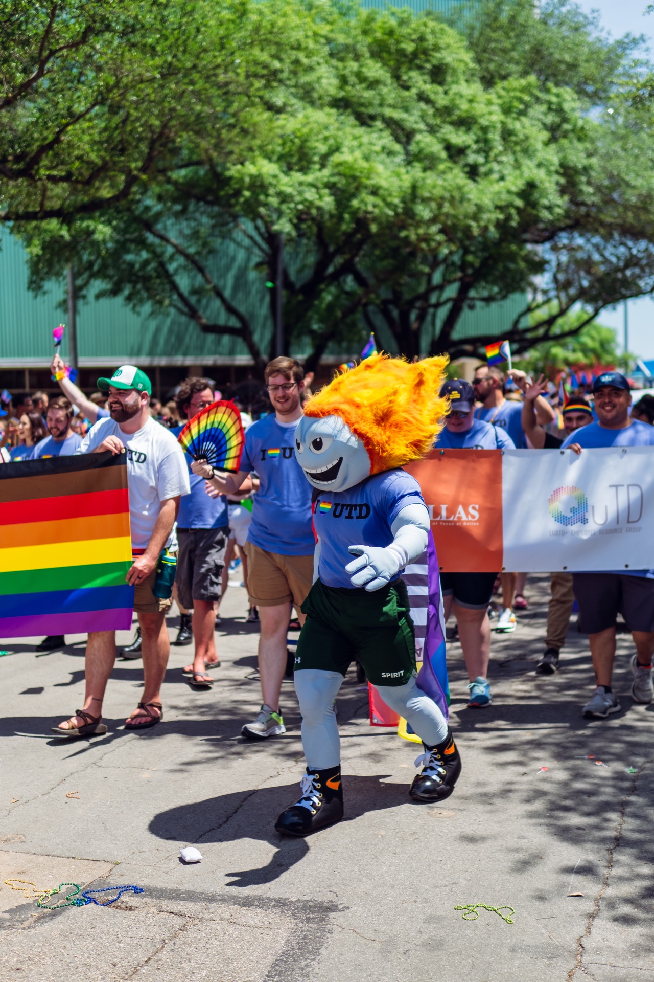 TEMOC Leads Off the UTD Marchers at the Dallas Pride Parade